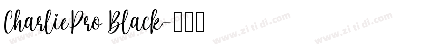 CharliePro Black字体转换